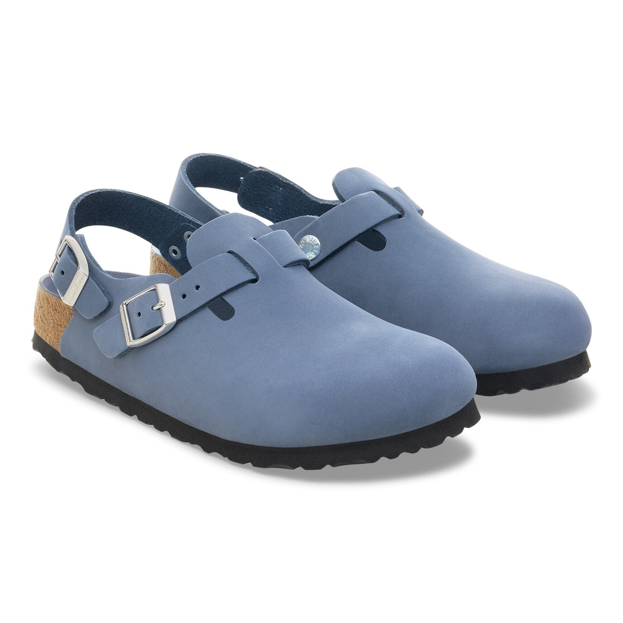 Tokio Nubuck Leather in Color Stone Blue | BIRKENSTOCK US