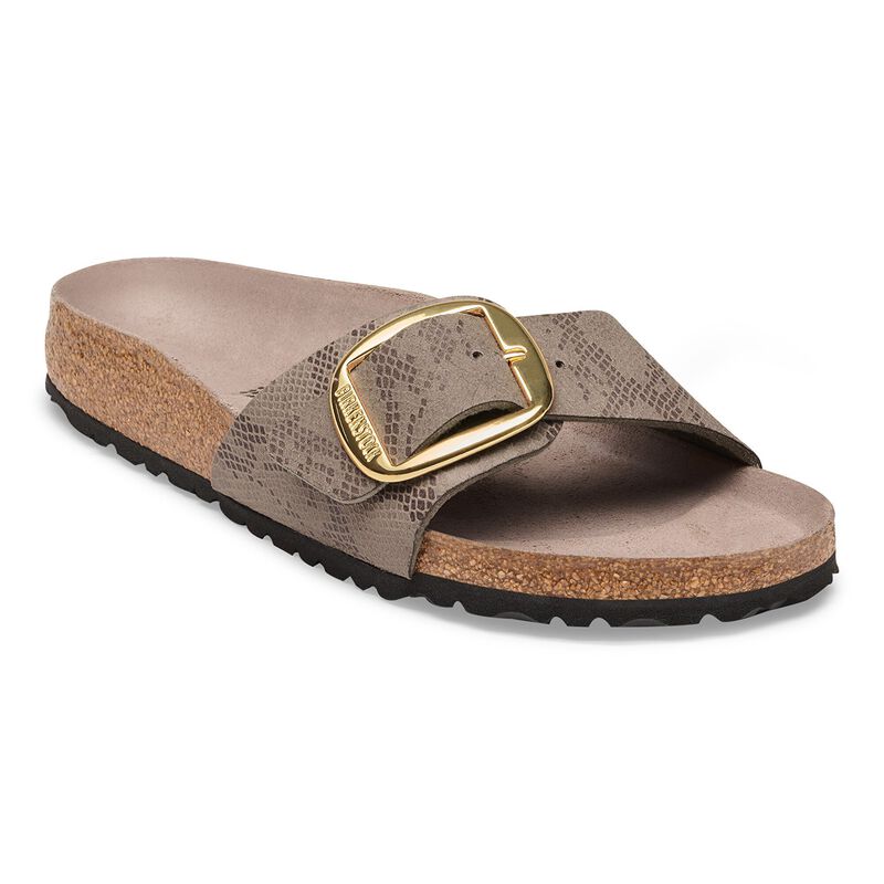 BIRKENSTOCK Madrid Big Buckle Synthetik Python Gray Taupe Walk Edit detail