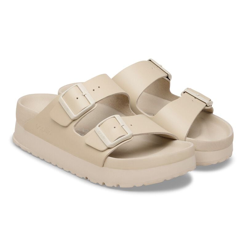 BIRKENSTOCK Arizona Flex Platform Natural Leather Oyster Walk Edit detail