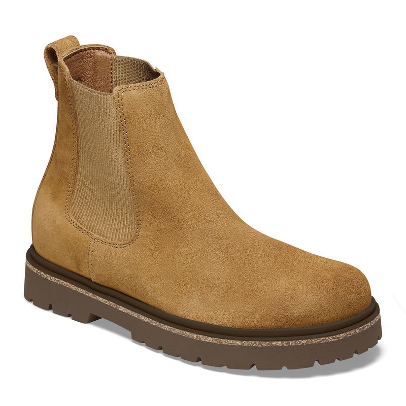 BIRKENSTOCK Highwood Slip On Women Suede Leather Dark Tea Classic Fit detail