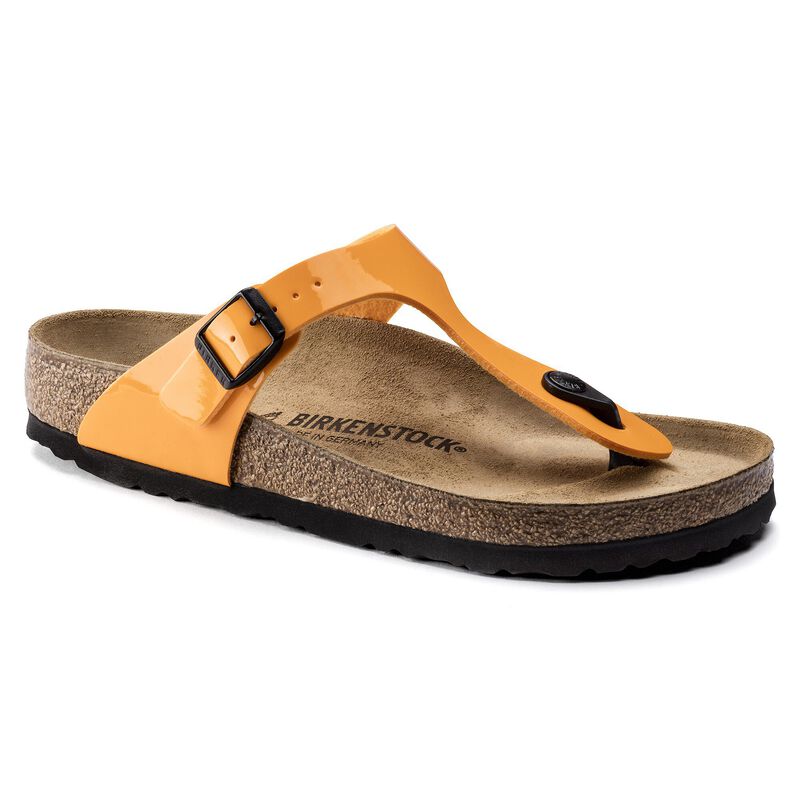BIRKENSTOCK Gizeh Birko-Flor Patent Black Patent Soft Sole detail