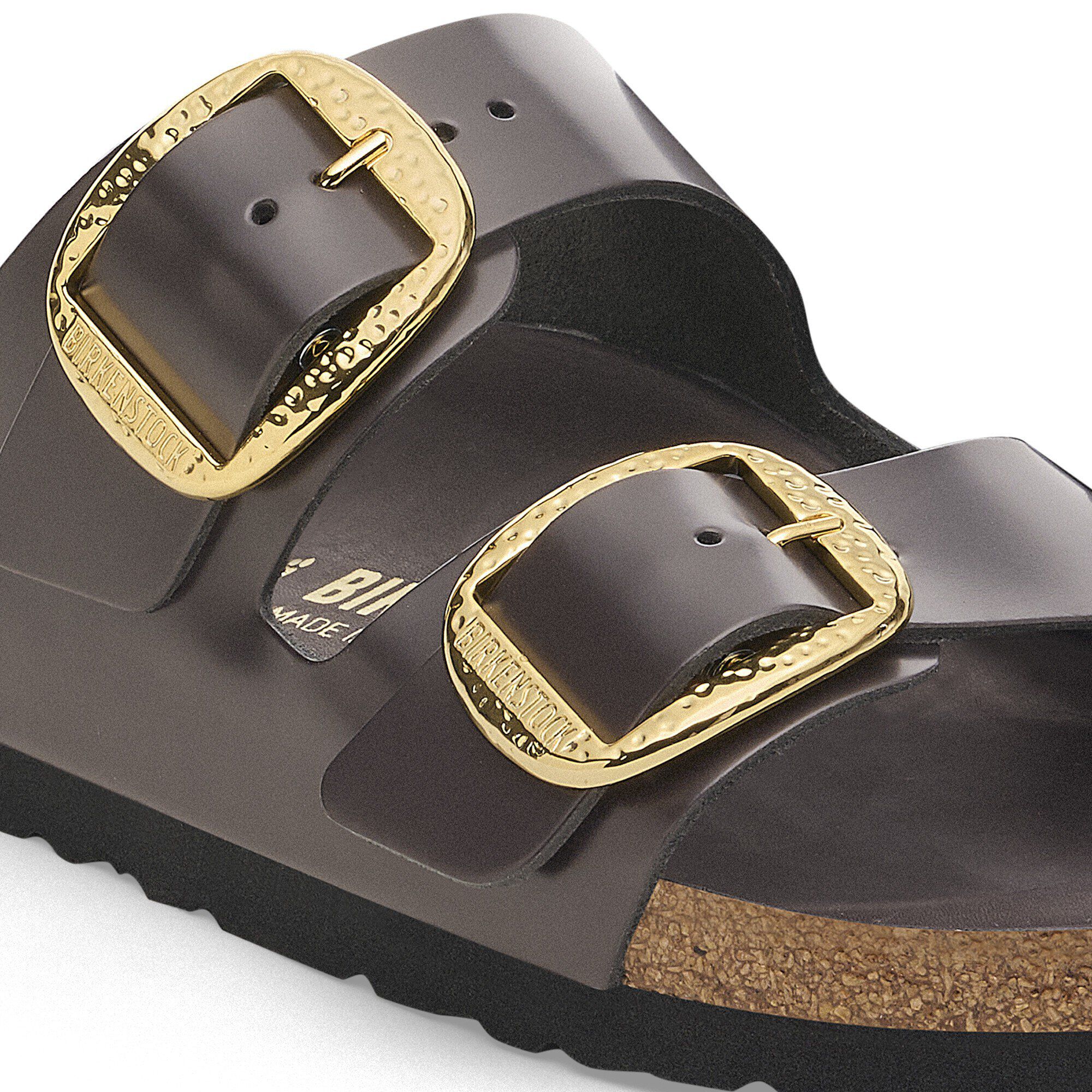 靴 Birkenstock Arizonia Big Buckle Arizona Big Buckle Nubuck Leather in Color Sandcastle