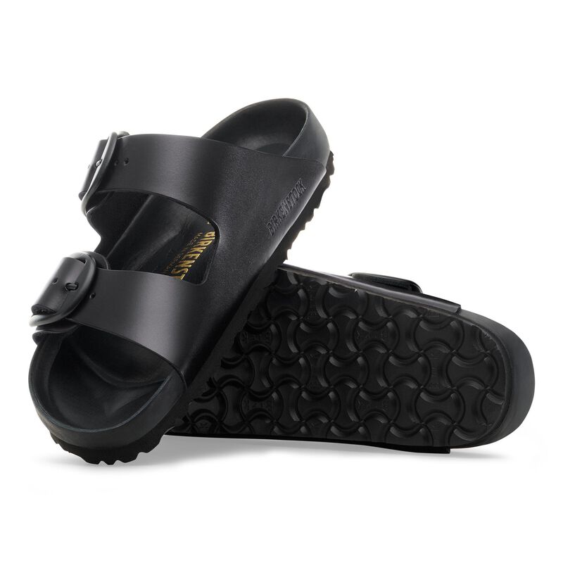 BIRKENSTOCK Arizona Big Buckle Natural Leather New Dressy Black Easy Walk detail