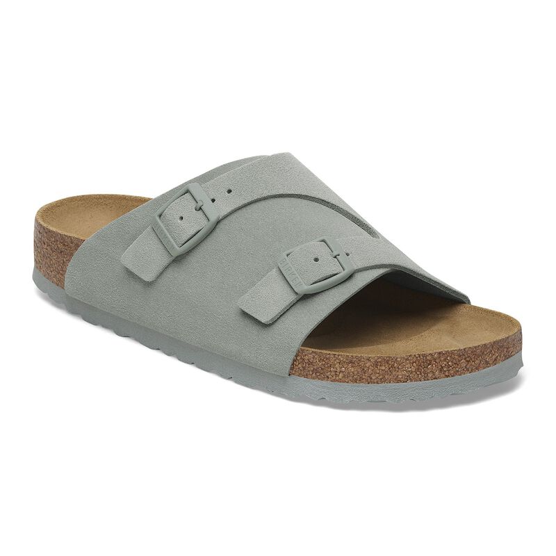 BIRKENSTOCK Zürich Suede Leather Taupe Soft Sole detail
