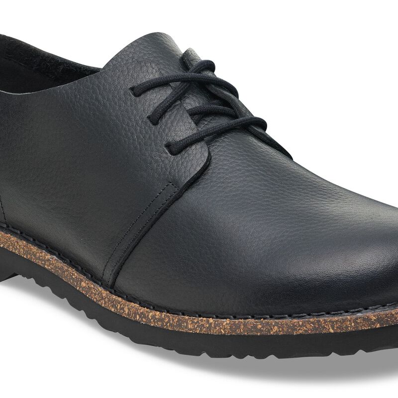 BIRKENSTOCK Uppsala Low Natural Leather Black Soft Footbed detail