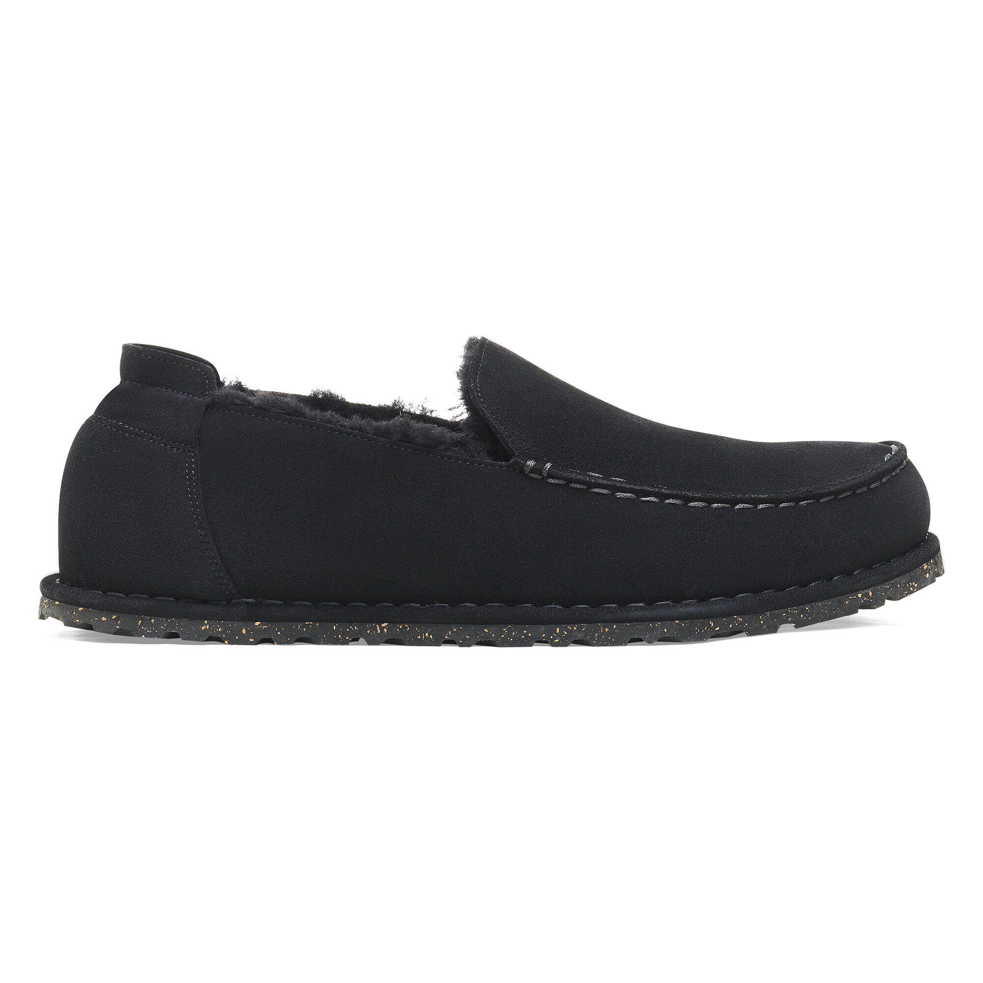 靴 BLACK SUEDE MOCCASIN Utti Shearling Suede Leather in Color Black | BIRKENSTOCK US