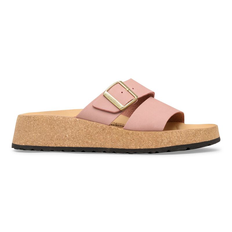 BIRKENSTOCK Almina Nubuck Leather Pink Clay Daily Comfort detail