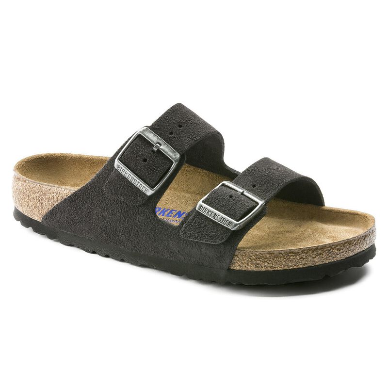 BIRKENSTOCK Arizona Soft Footbed Suede Leather New Navy Tonal City Comfort detail