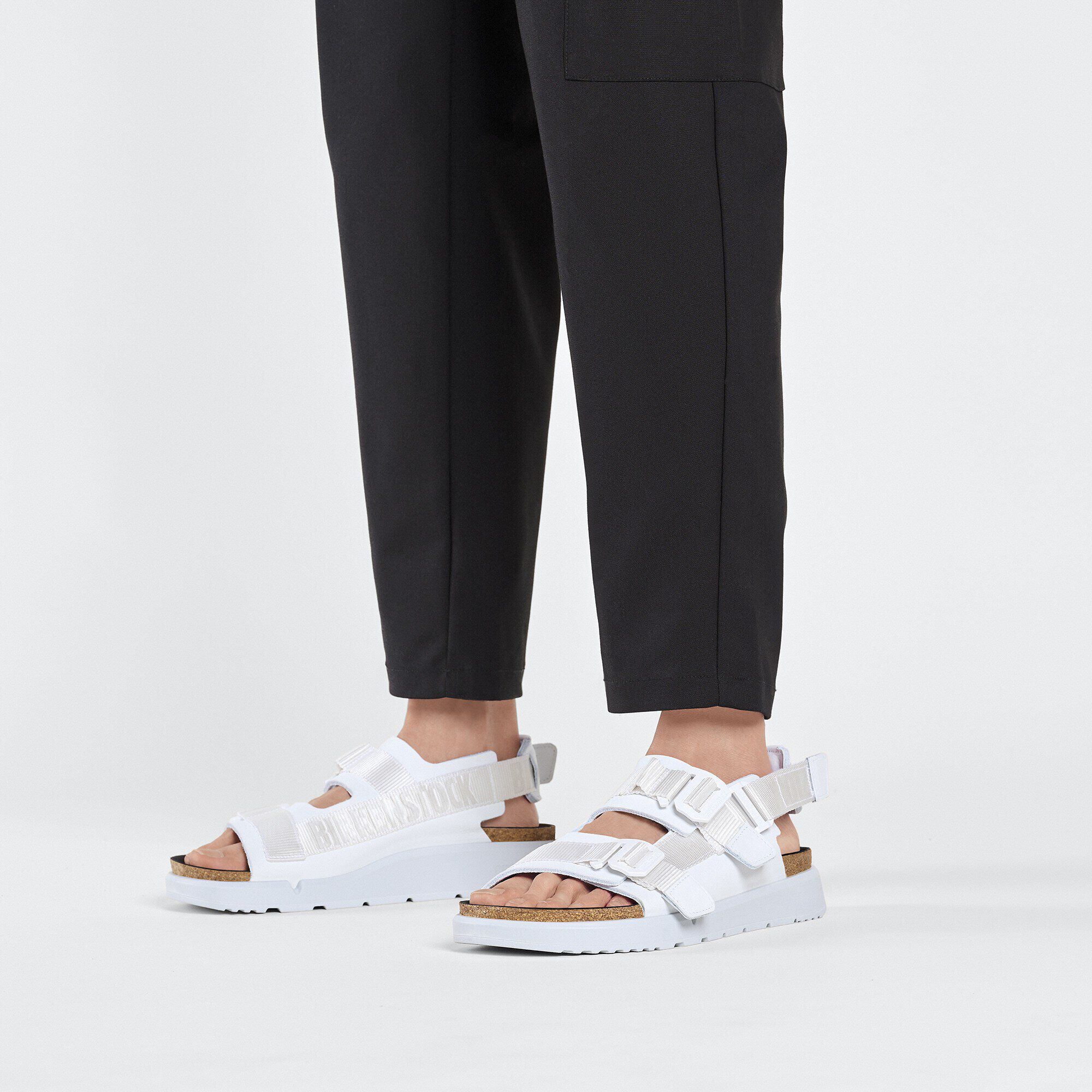 Shinjuku Leather-Textile in Color Antique White | BIRKENSTOCK US