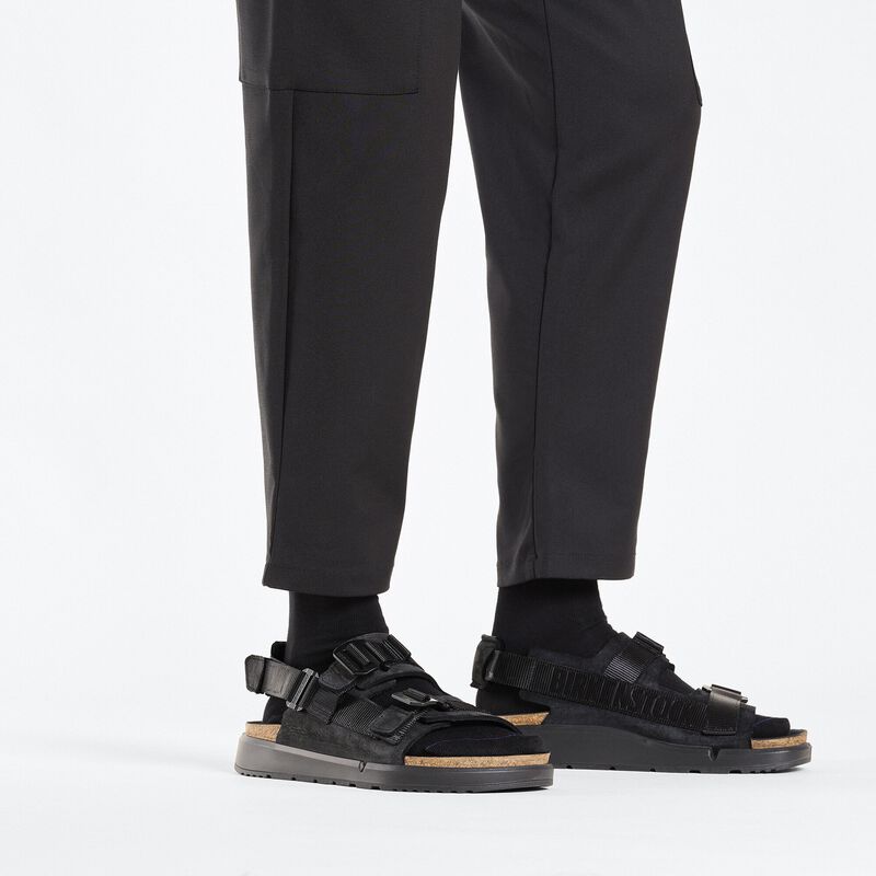 BIRKENSTOCK Shinjuku Natural Leather/Textile Black Walk Edit detail