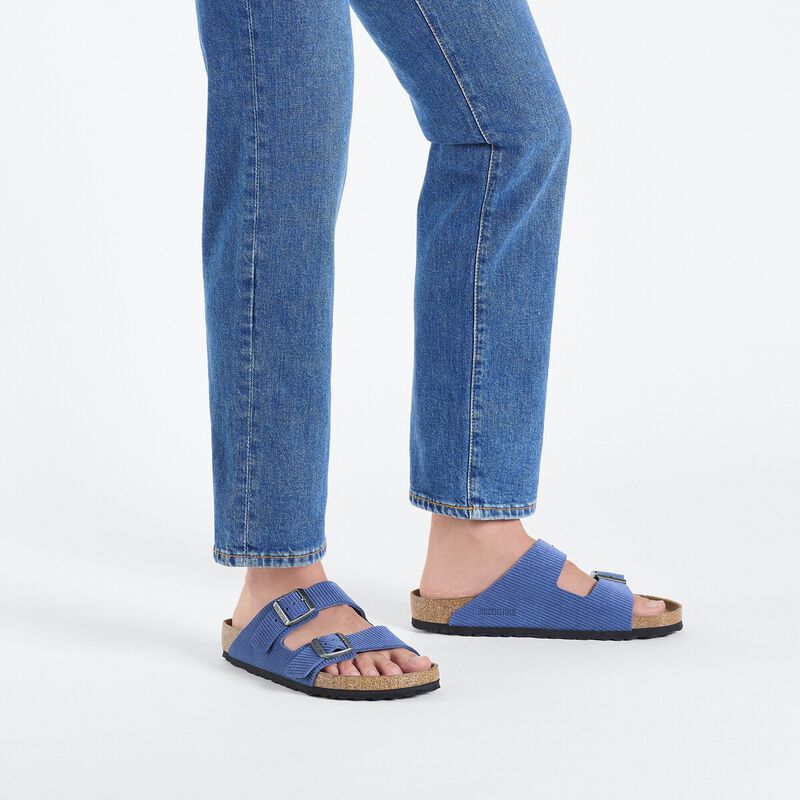 BIRKENSTOCK Arizona Suede Leather Embossed Corduroy Indigo Contour Sole detail