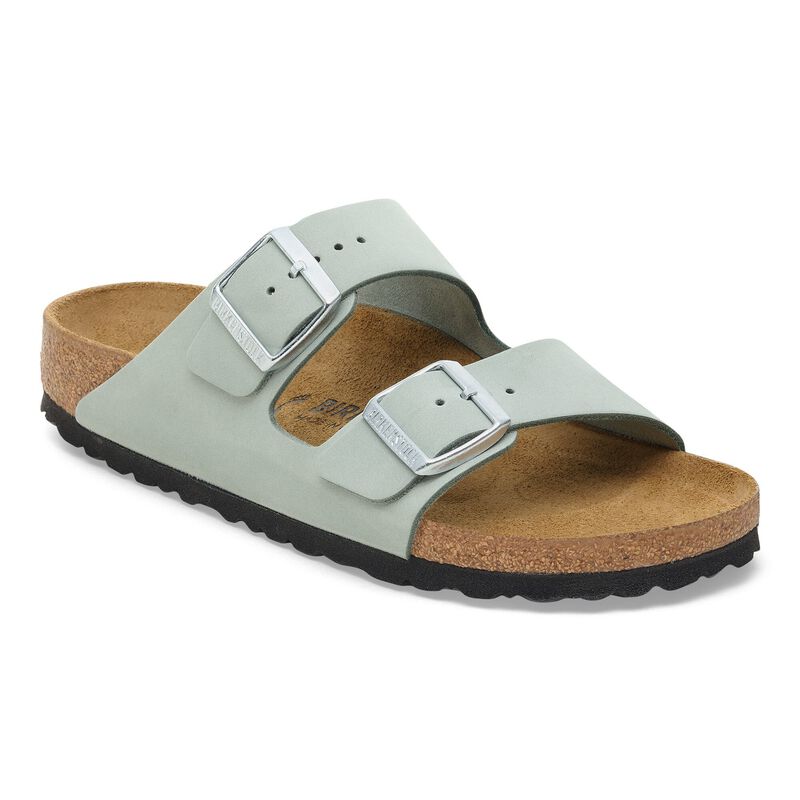 BIRKENSTOCK Arizona Nubuck Leather Stone Blue Daily Comfort detail
