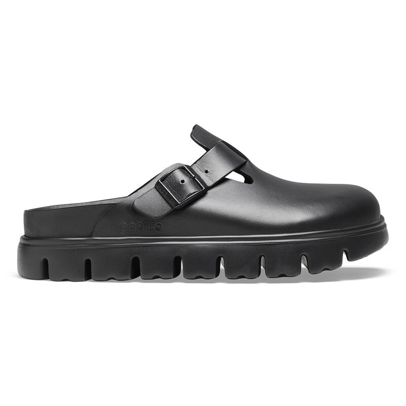 BIRKENSTOCK Boston Chunky Natural Leather Black City Comfort detail