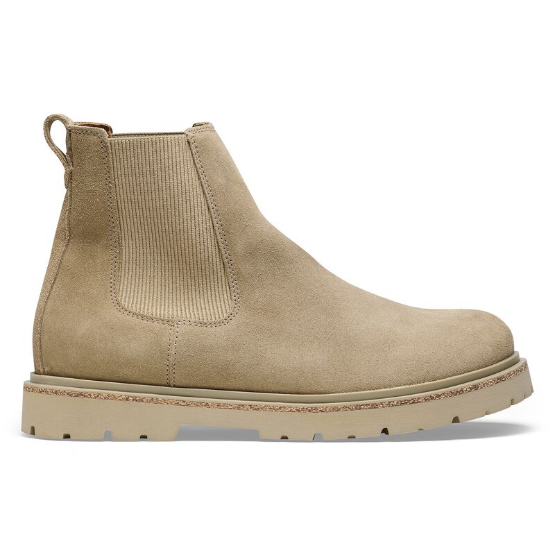 BIRKENSTOCK Highwood Slip On Men Suede Leather Taupe Trail Easy detail