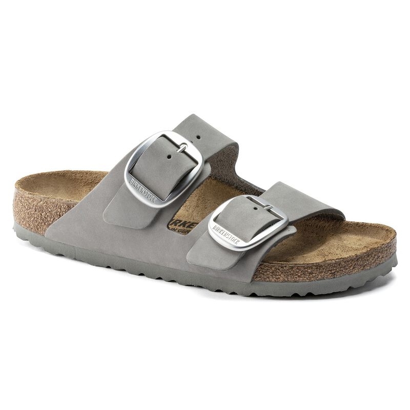 BIRKENSTOCK Arizona Big Buckle Nubuck Leather Soft Pink Soft Sole detail