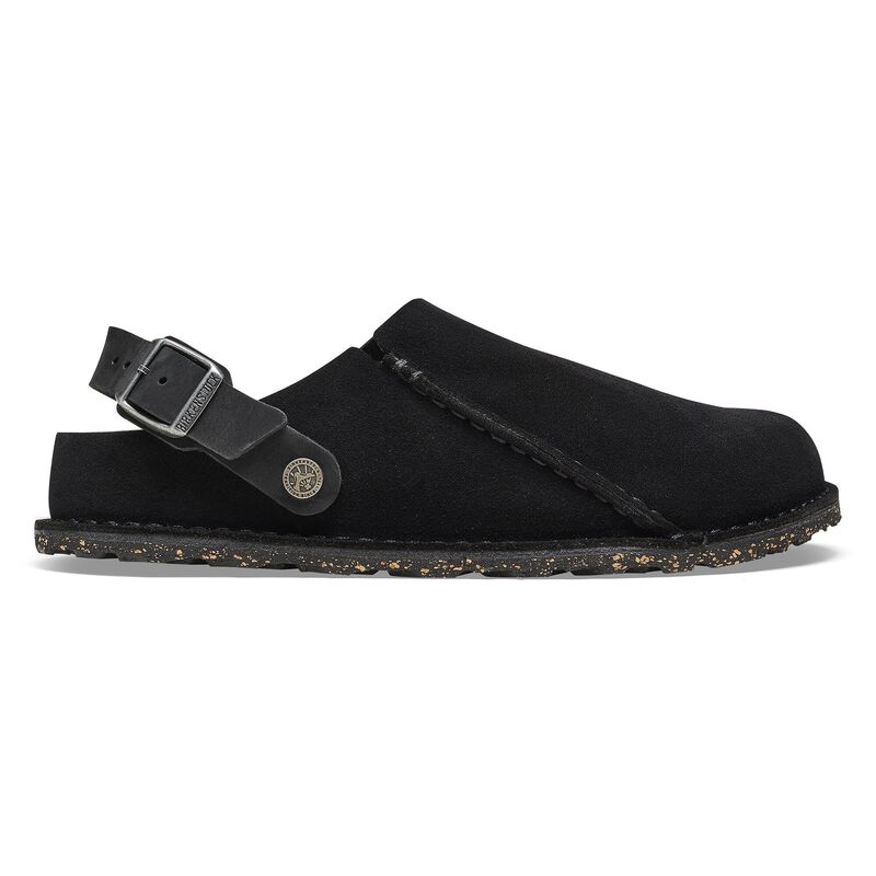 BIRKENSTOCK Lutry Premium Suede Leather Black Walk Edit detail