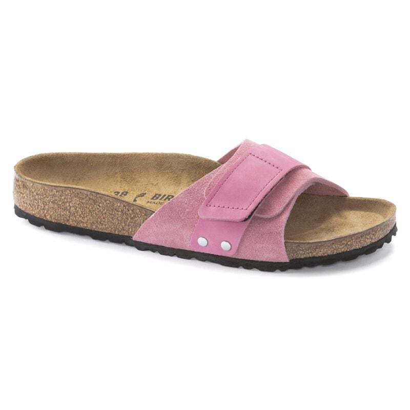 BIRKENSTOCK Oita Nubuck-Suede Leather Candy Pink Trail Easy detail