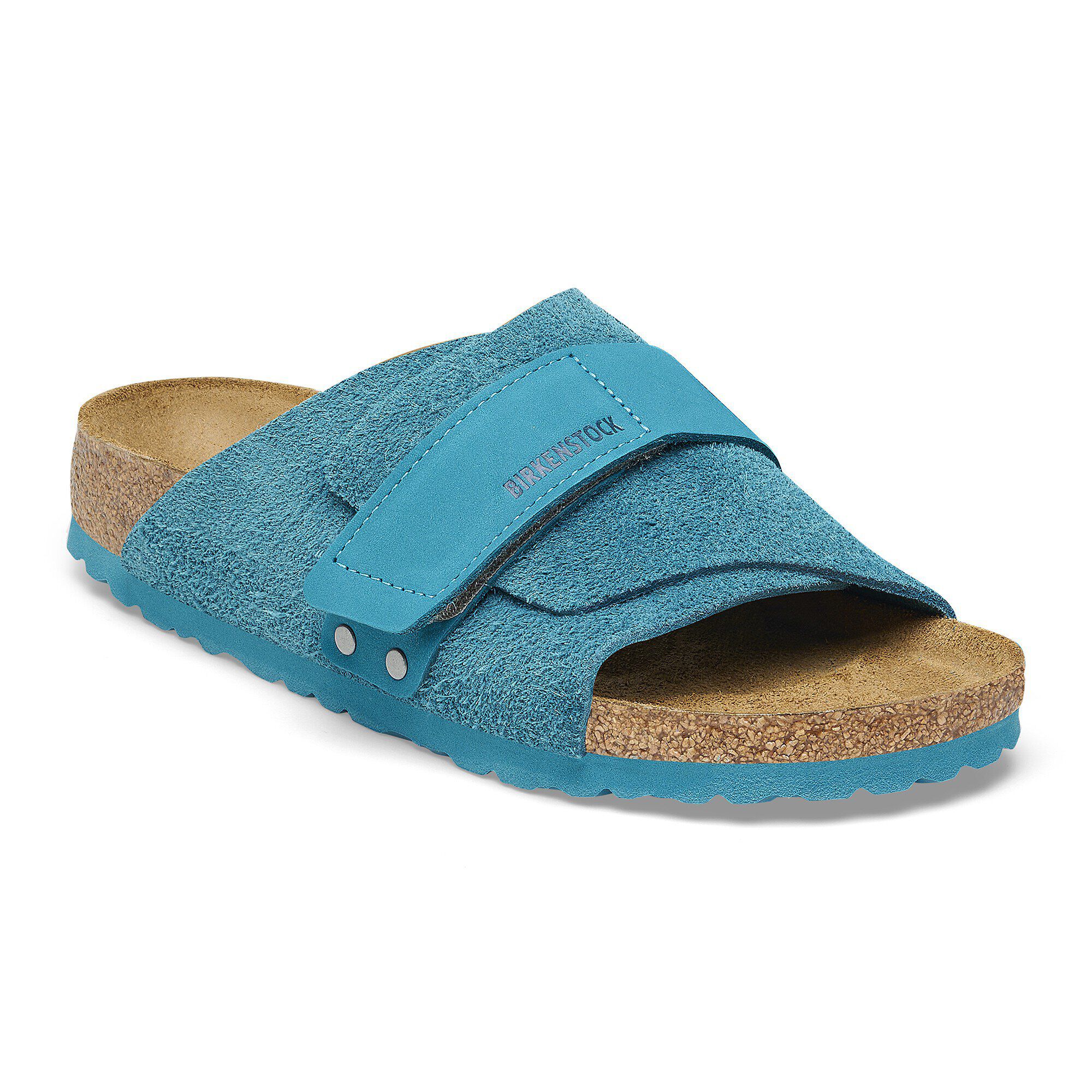 Kyoto Suede Leather in Color Deep Turquoise | BIRKENSTOCK US
