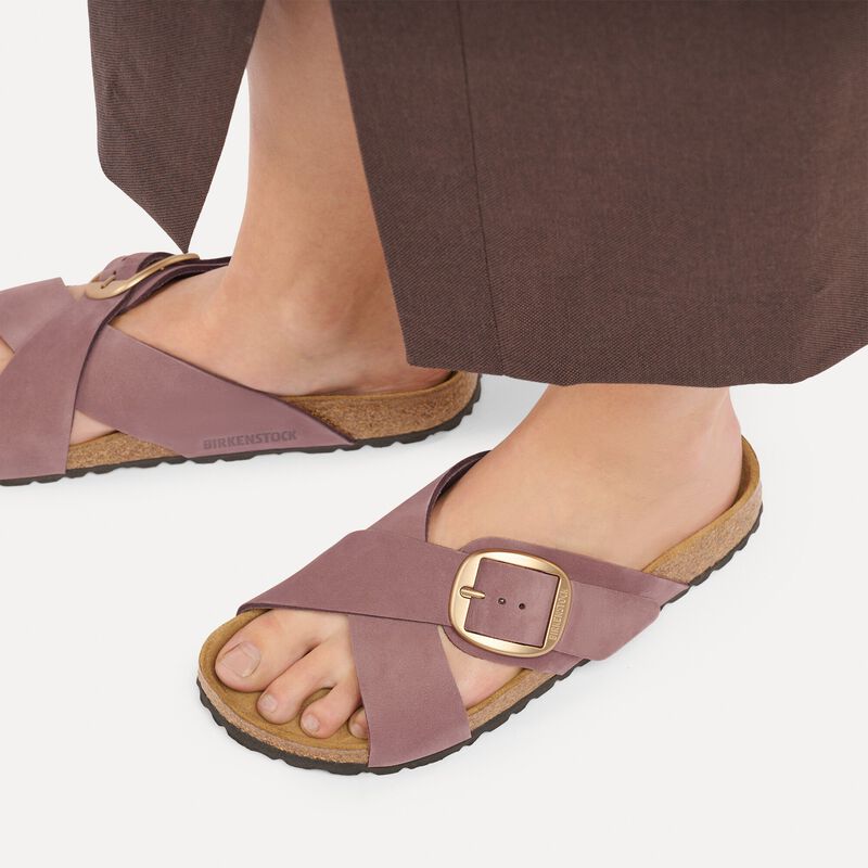 BIRKENSTOCK Siena Big Buckle Nubuck Leather Pepper Walk Edit detail