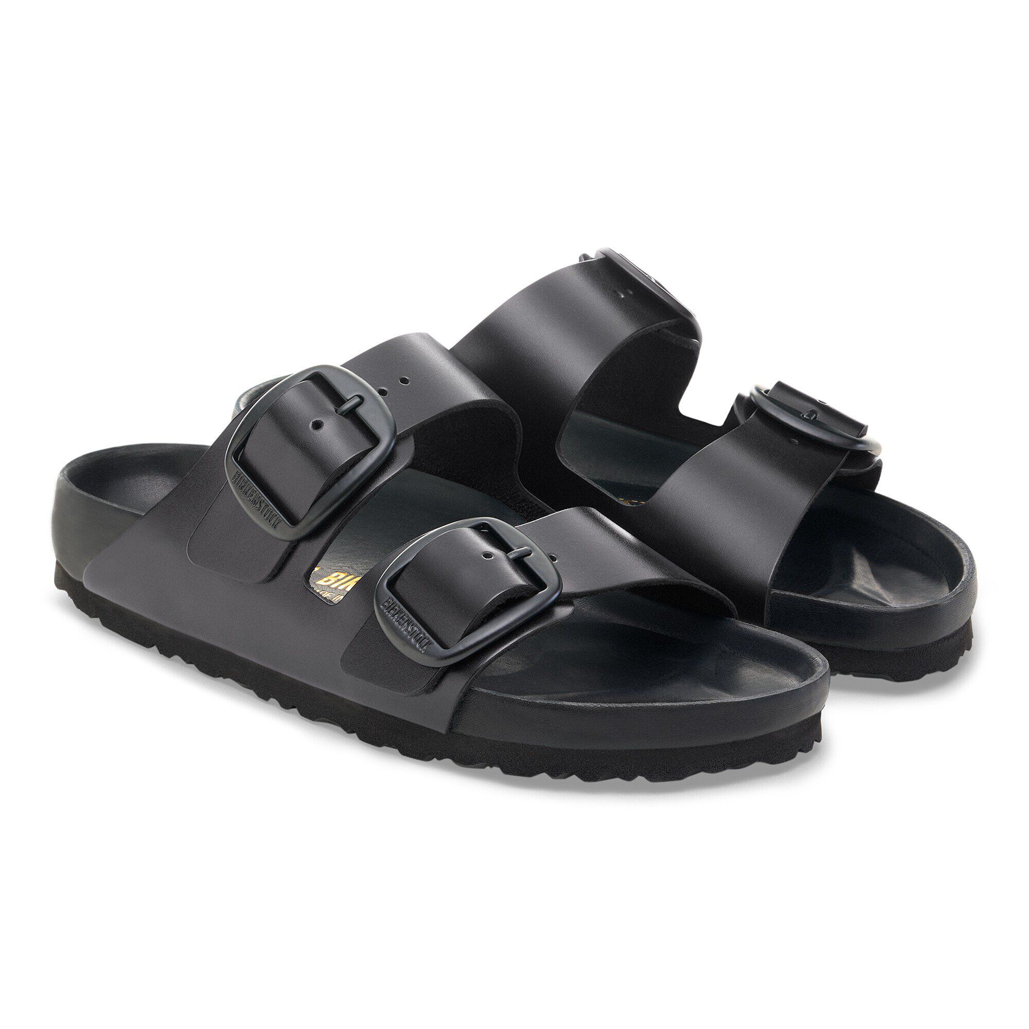 Arizona Big Buckle Leather in Color New Dressy Black | BIRKENSTOCK US
