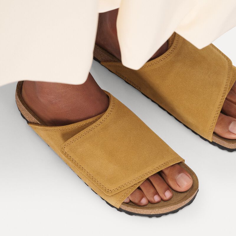 BIRKENSTOCK Solana Suede Leather Cork Brown Easy Walk detail