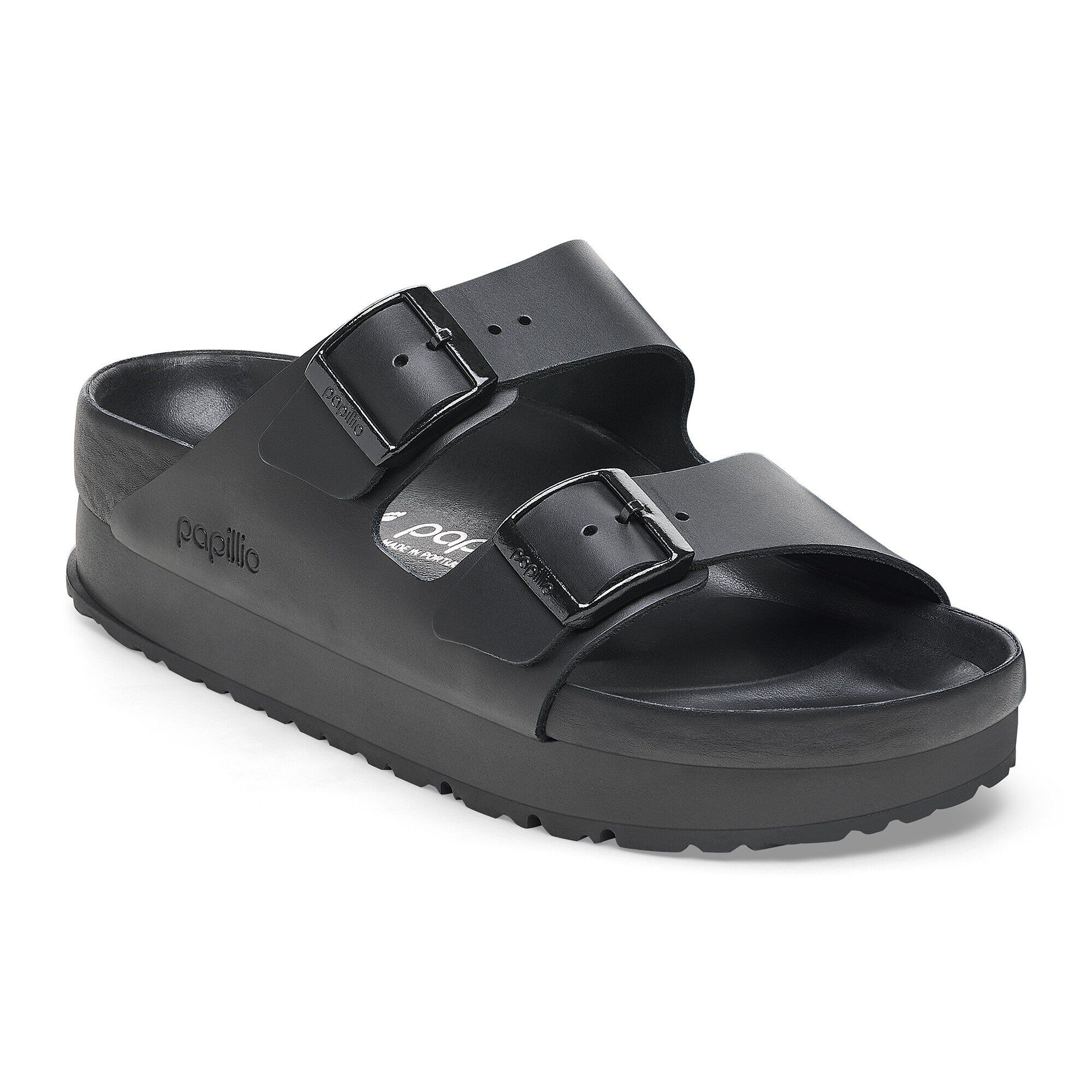 Arizona Flex Platform Leather in Color Black | BIRKENSTOCK