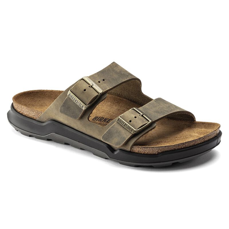 BIRKENSTOCK Arizona Crosstown Men Waxy Leather Black Soft Footbed detail