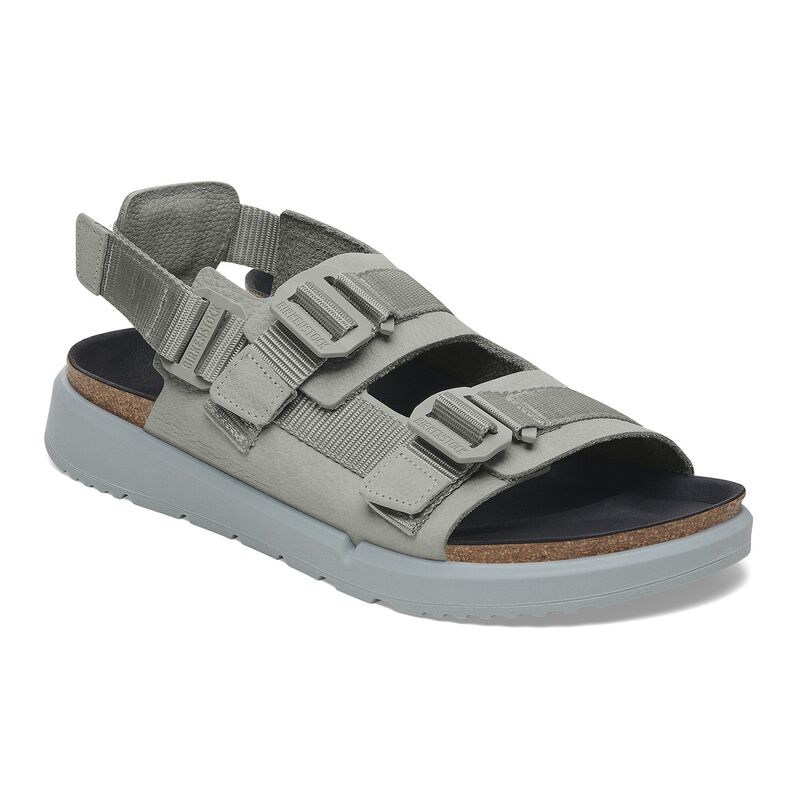 BIRKENSTOCK Shinjuku Leather-Textile Pure Sage Trail Easy detail