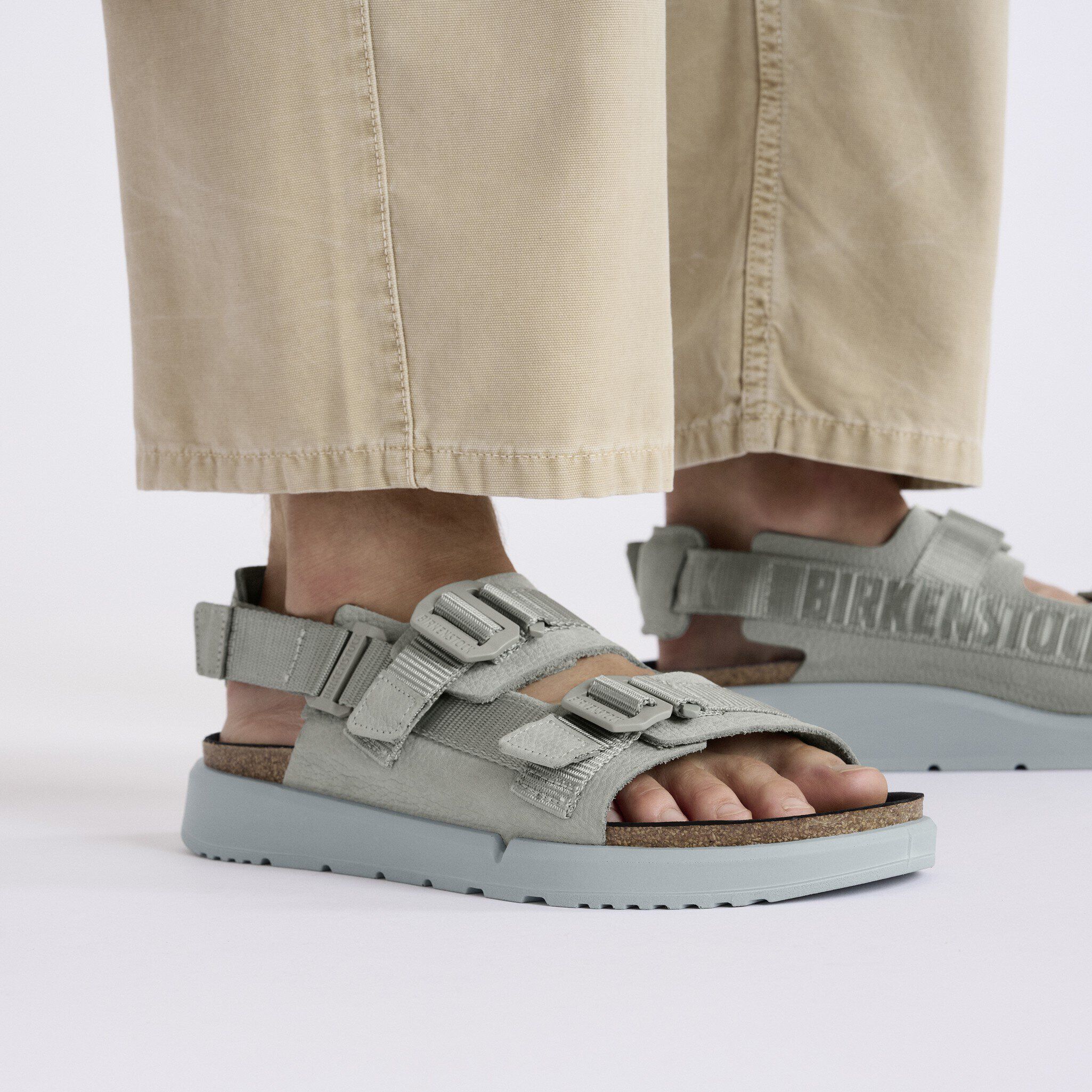 Shinjuku Leather-Textile in Color Pure Sage | BIRKENSTOCK US