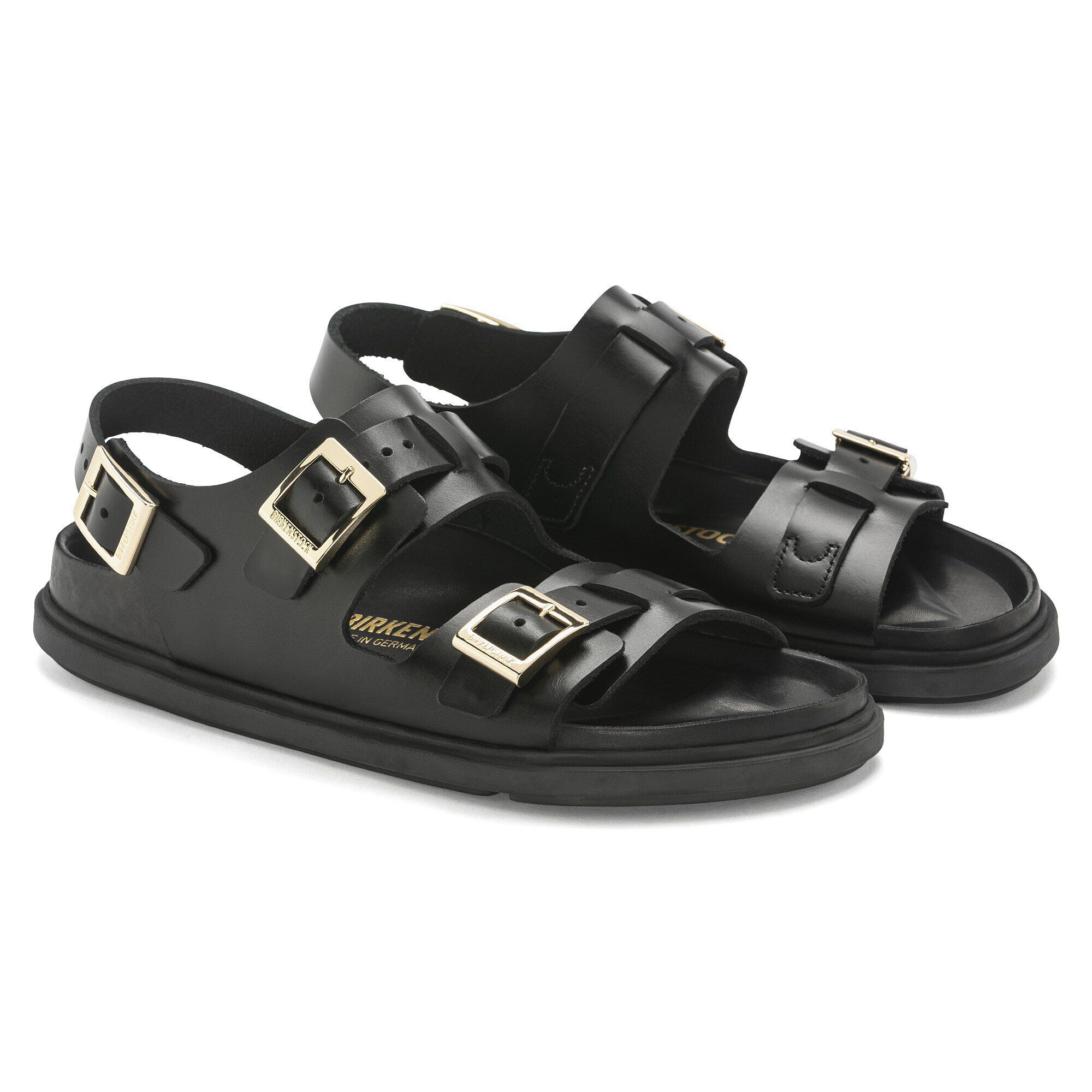 BIRKENSTOCK カンヌ39 250 Cannes Leather in Color Black | BIRKENSTOCK US