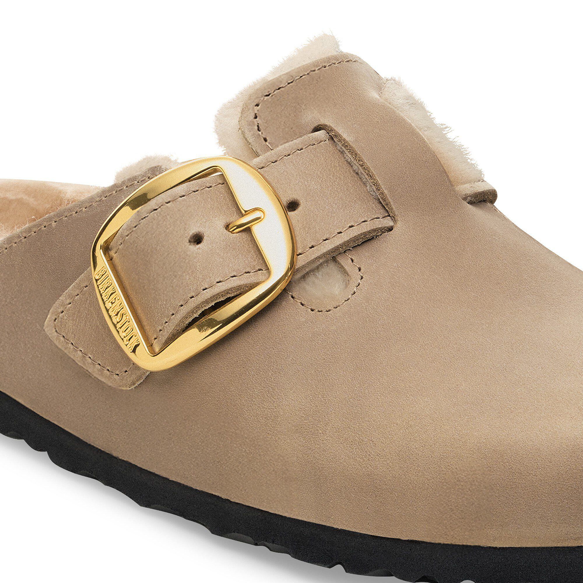 Boston Big Buckle Shearling Natural Leather Oiled