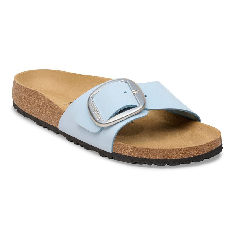 BIRKENSTOCK Madrid Big Buckle Nubuck Leather Soft Pink Soft Sole detail