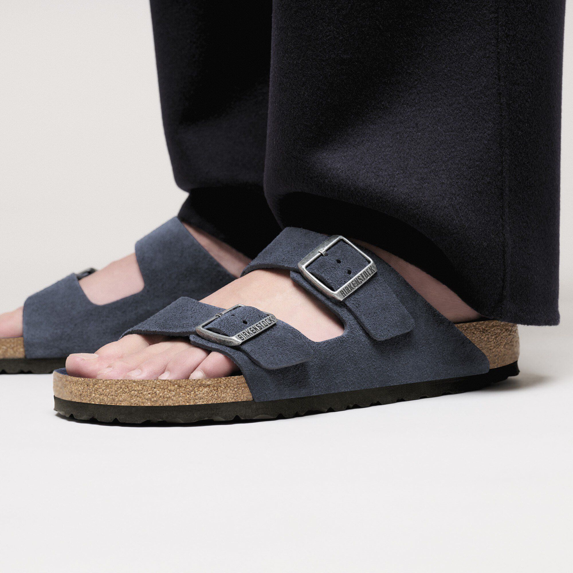 Arizona Soft Footbed Suede Leather in Color New Navy Tonal