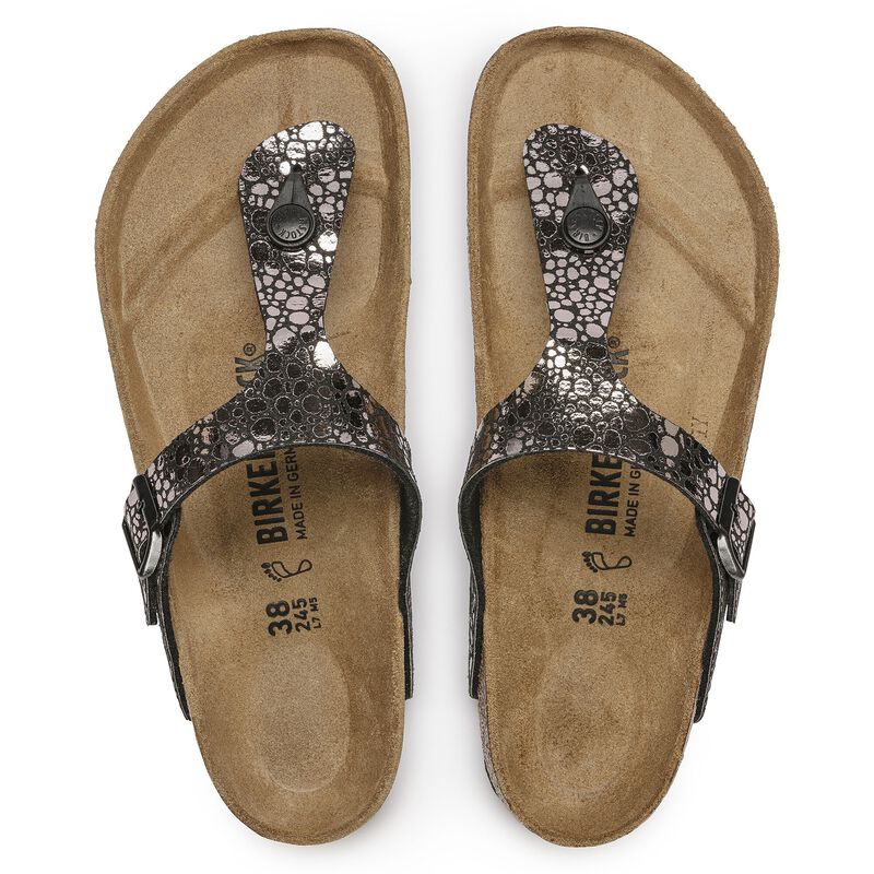 BIRKENSTOCK Gizeh Birko-Flor Metallic Stones Black Soft Sole detail