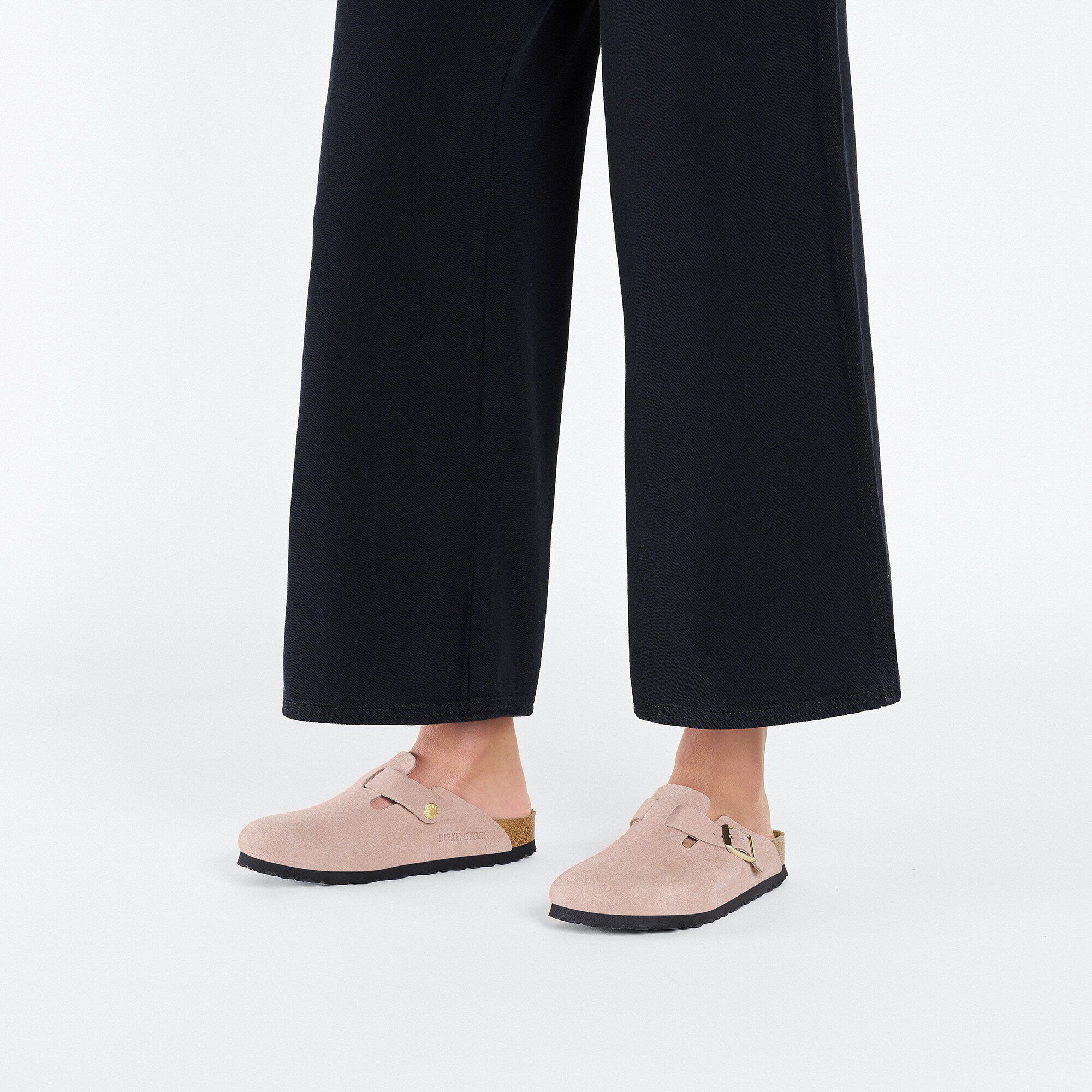 Boston Suede Leather in Color Light Rose | BIRKENSTOCK US