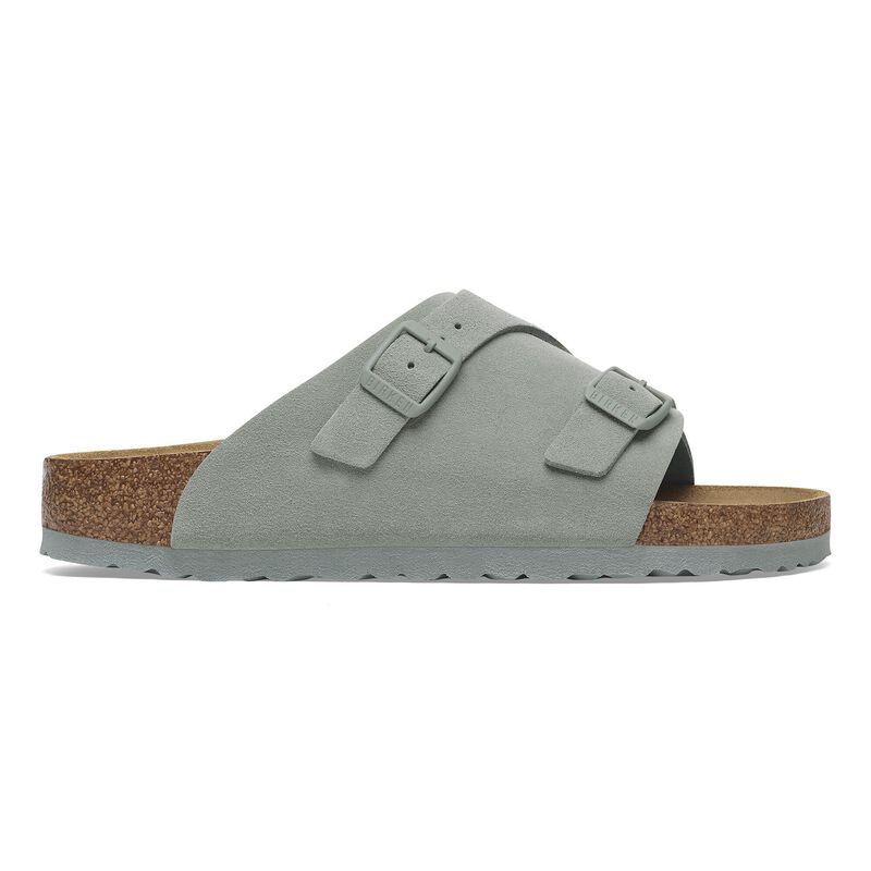 BIRKENSTOCK Zürich Suede Leather Pure Sage Soft Sole detail