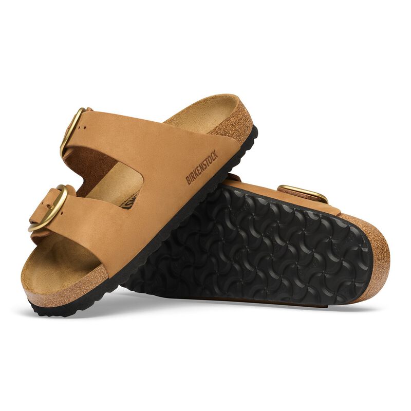 BIRKENSTOCK Arizona Big Buckle Nubuck Leather Mink Soft Footbed detail