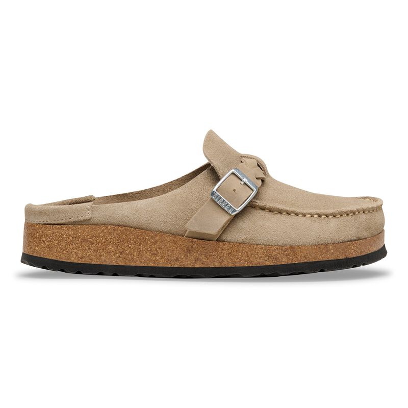 BIRKENSTOCK Buckley Braided Suede Leather Taupe Contour Sole detail
