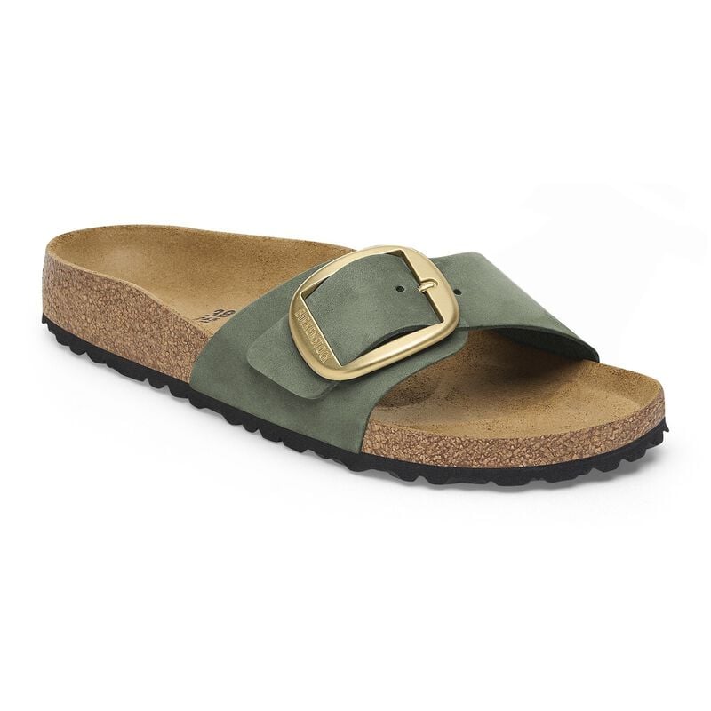 BIRKENSTOCK Madrid Big Buckle Nubuck Leather Soft Pink Soft Sole detail