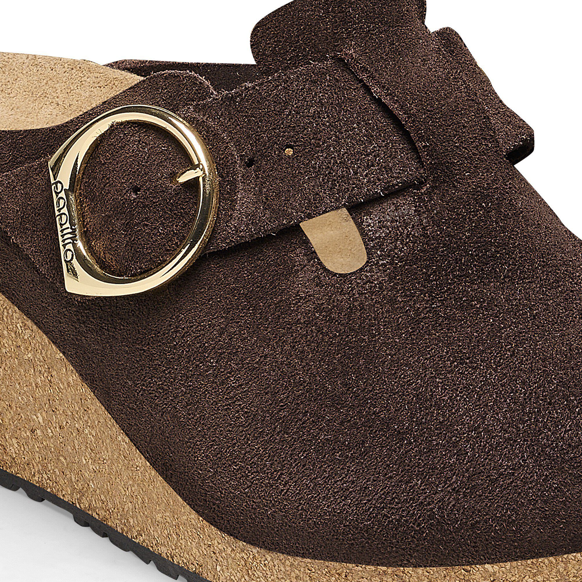 Fanny Ring-Buckle Suede Leather