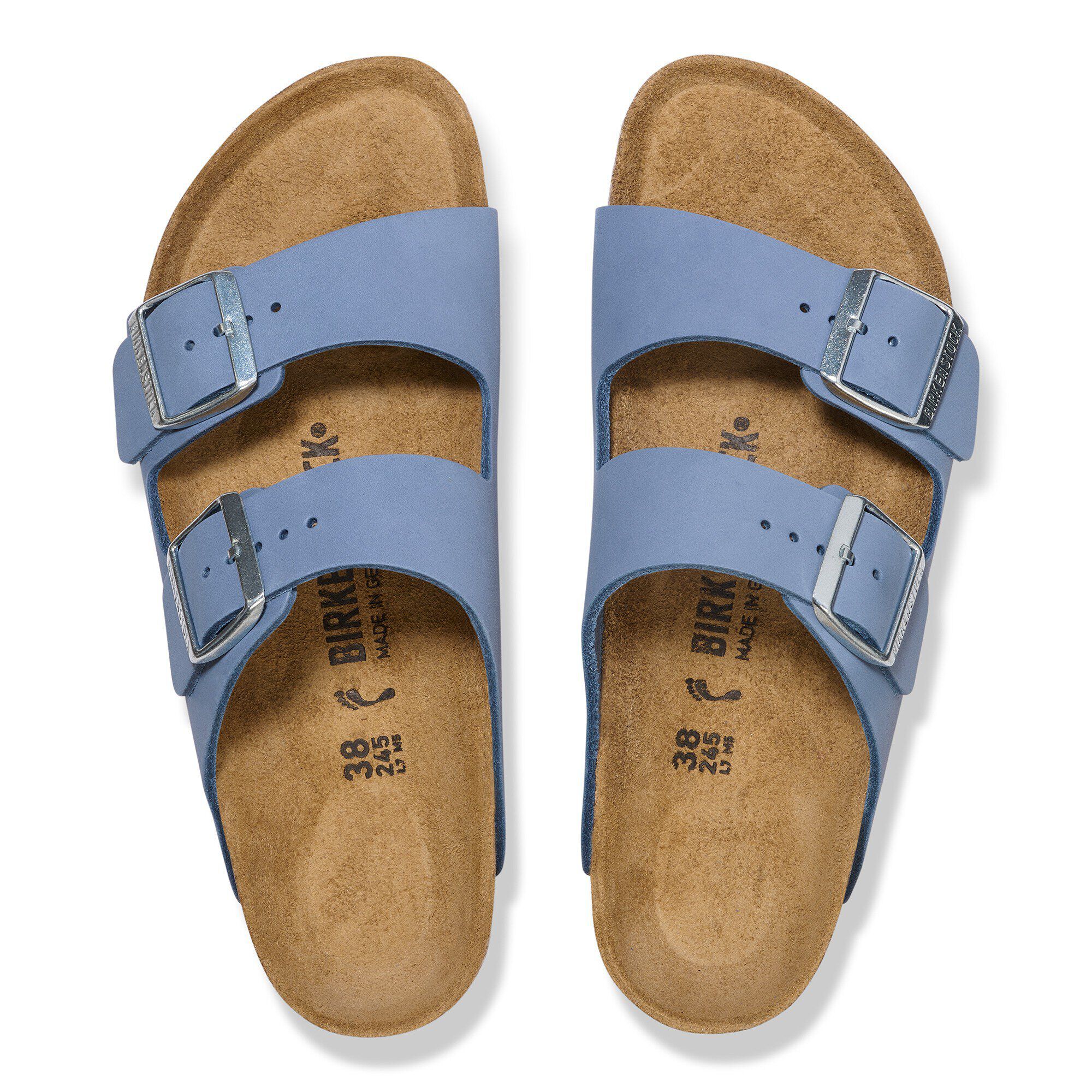 Arizona Nubuck Leather in Color Stone Blue | BIRKENSTOCK US