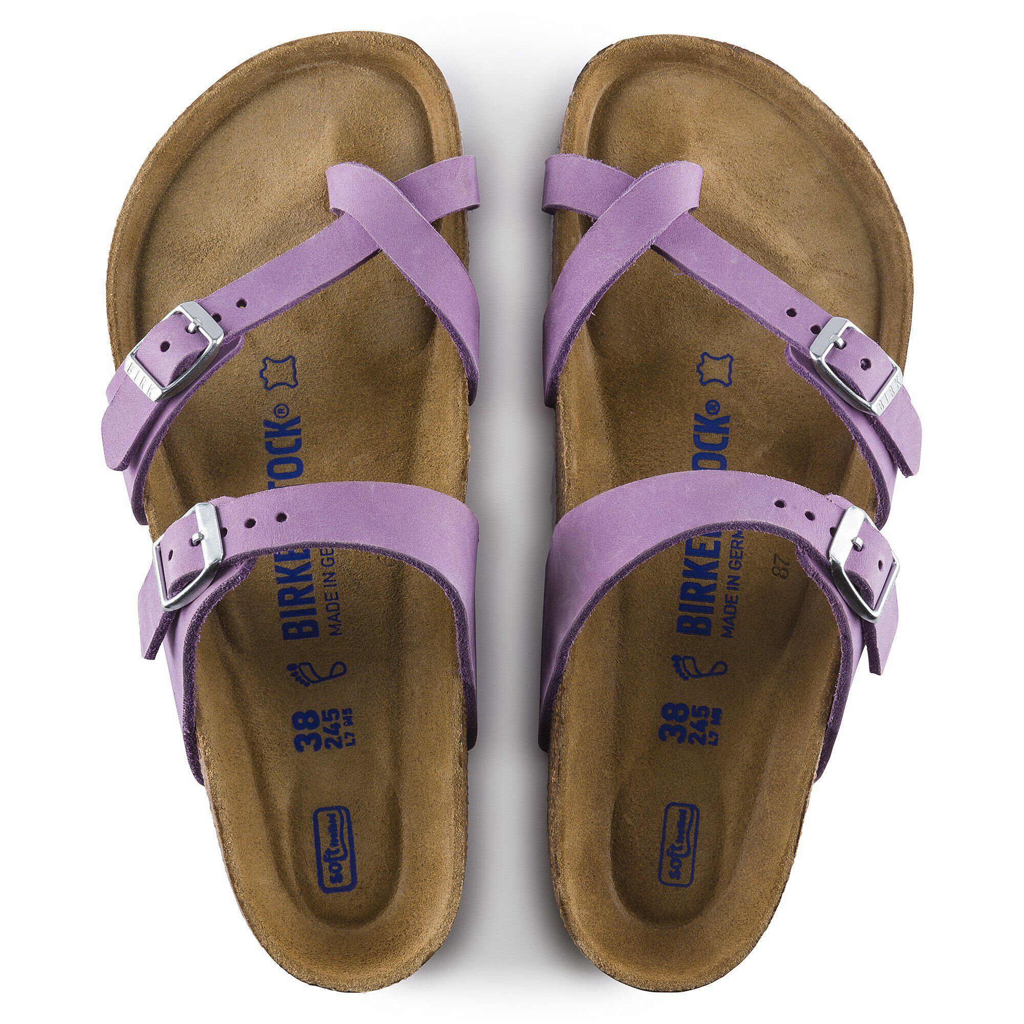 Mayari Soft Footbed Nubuck Leather - a top view