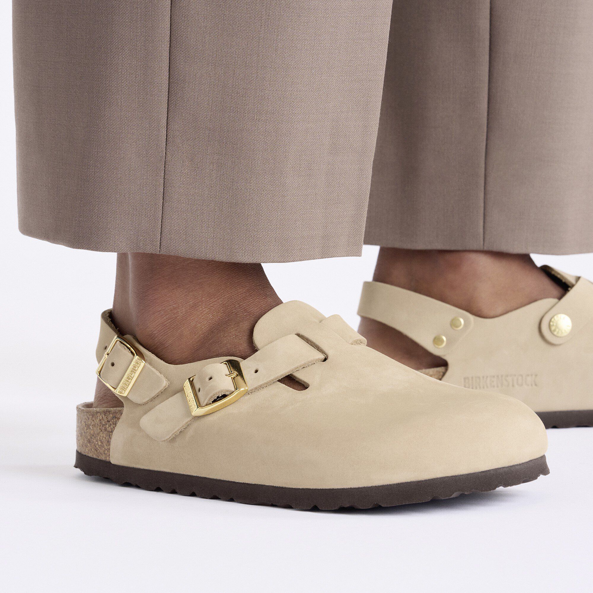 Birkenstock Tokio Nubuk in Sandcastle Leather Clog main image 0