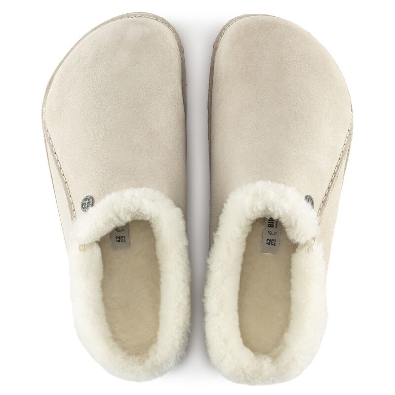 BIRKENSTOCK Zermatt Premium Suede Leather Antique White Daily Comfort detail