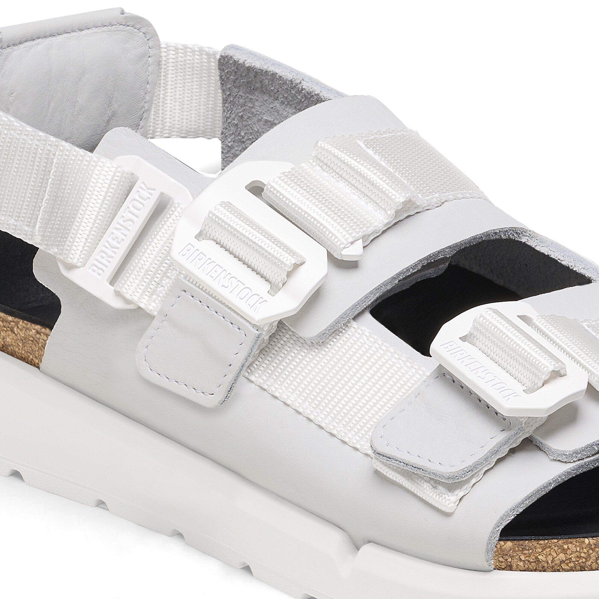 Shinjuku Leather-Textile in Color Antique White | BIRKENSTOCK US