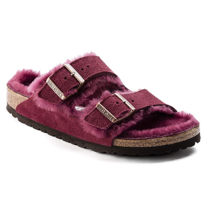 BIRKENSTOCK Arizona Shearling Suede Leather/Fur Taupe Walk Edit detail