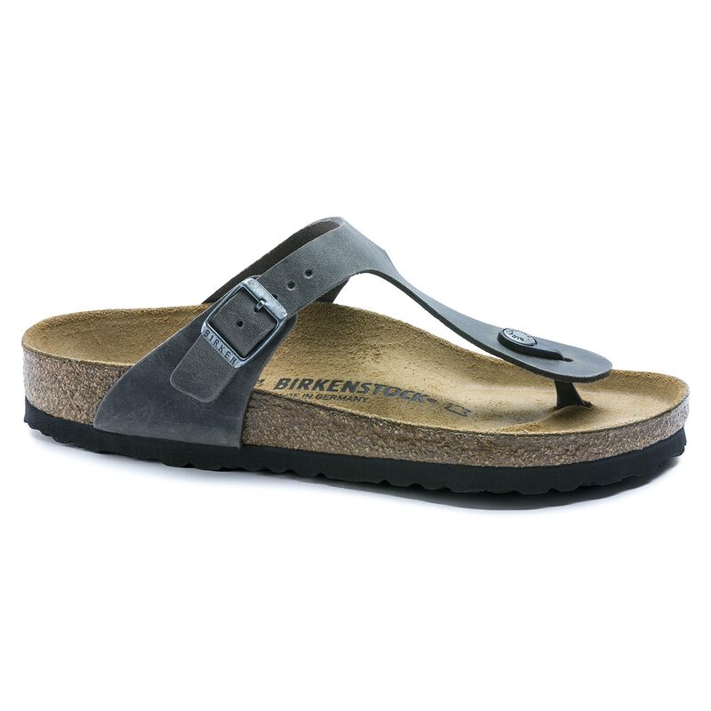 BIRKENSTOCK Gizeh Natural Leather Oiled Habana Easy Walk detail