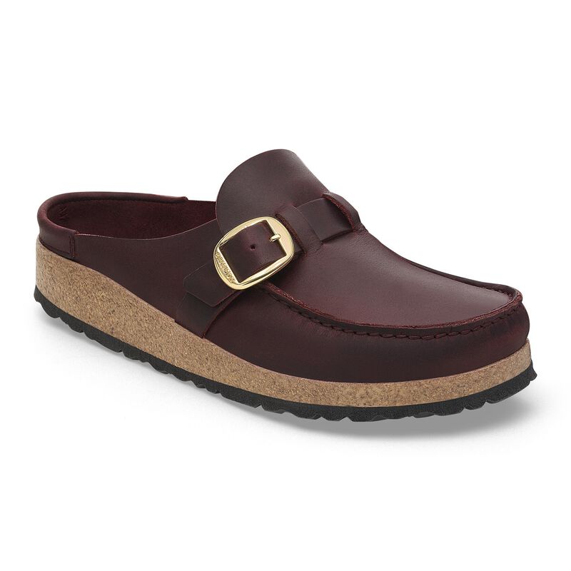 BIRKENSTOCK Buckley Natural Leather Oiled Tobacco Brown Soft Footbed detail