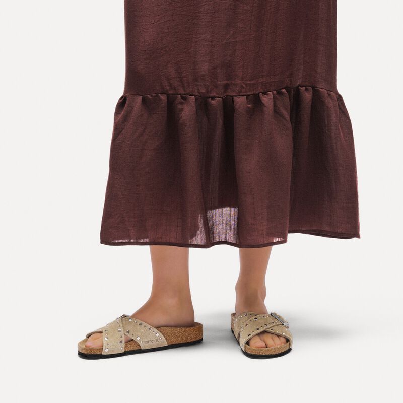 BIRKENSTOCK Siena Rivet Suede Leather Taupe Classic Fit detail