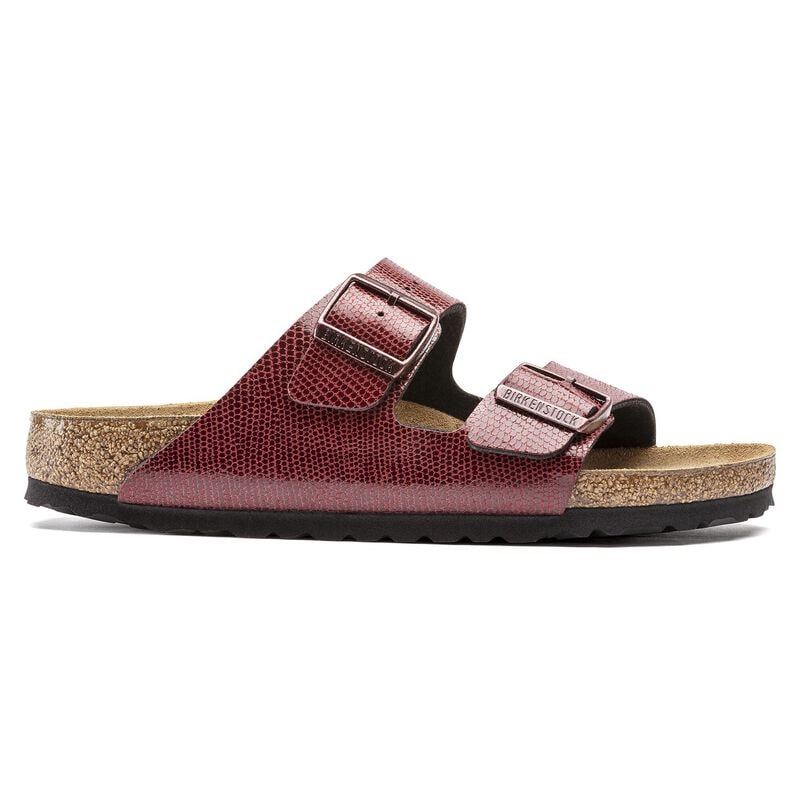 BIRKENSTOCK Arizona Birko-Flor Magical Metallic Maroon Soft Sole detail